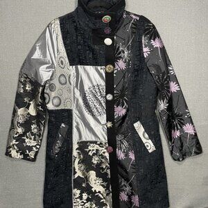 Anthropologie Dor Dor Couture Boho Coat Avant Garde Embroidered Brocade Velvet